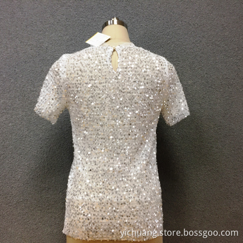 Blouse femme en polyester à sequins